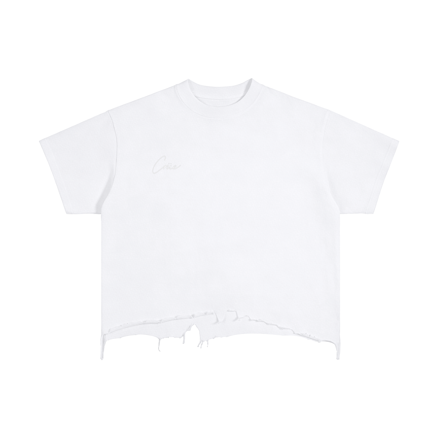 Vintage Wash Boxy Distressed Hem T-Shirt