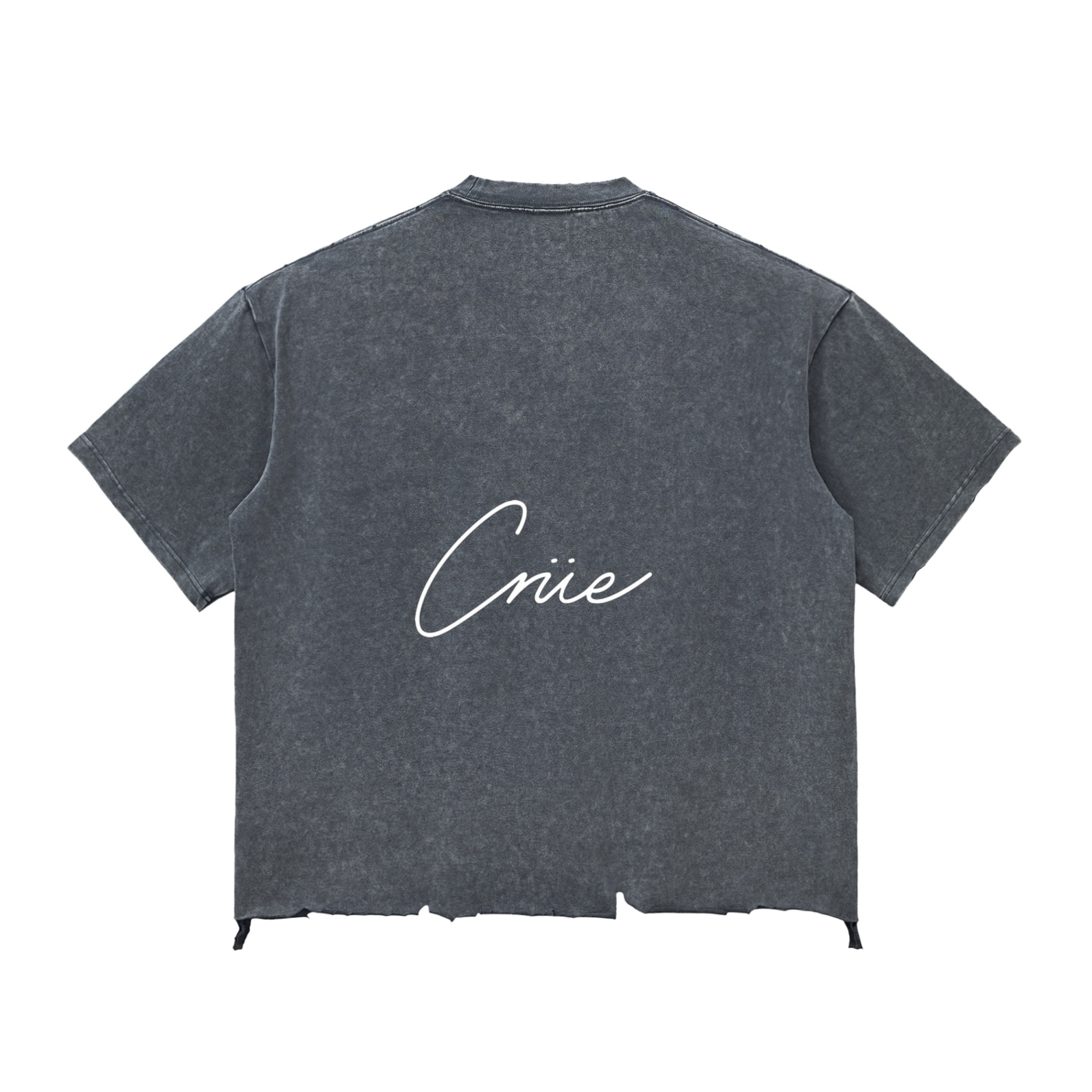 Snow Wash Raw-Hem Boxy T-shirt