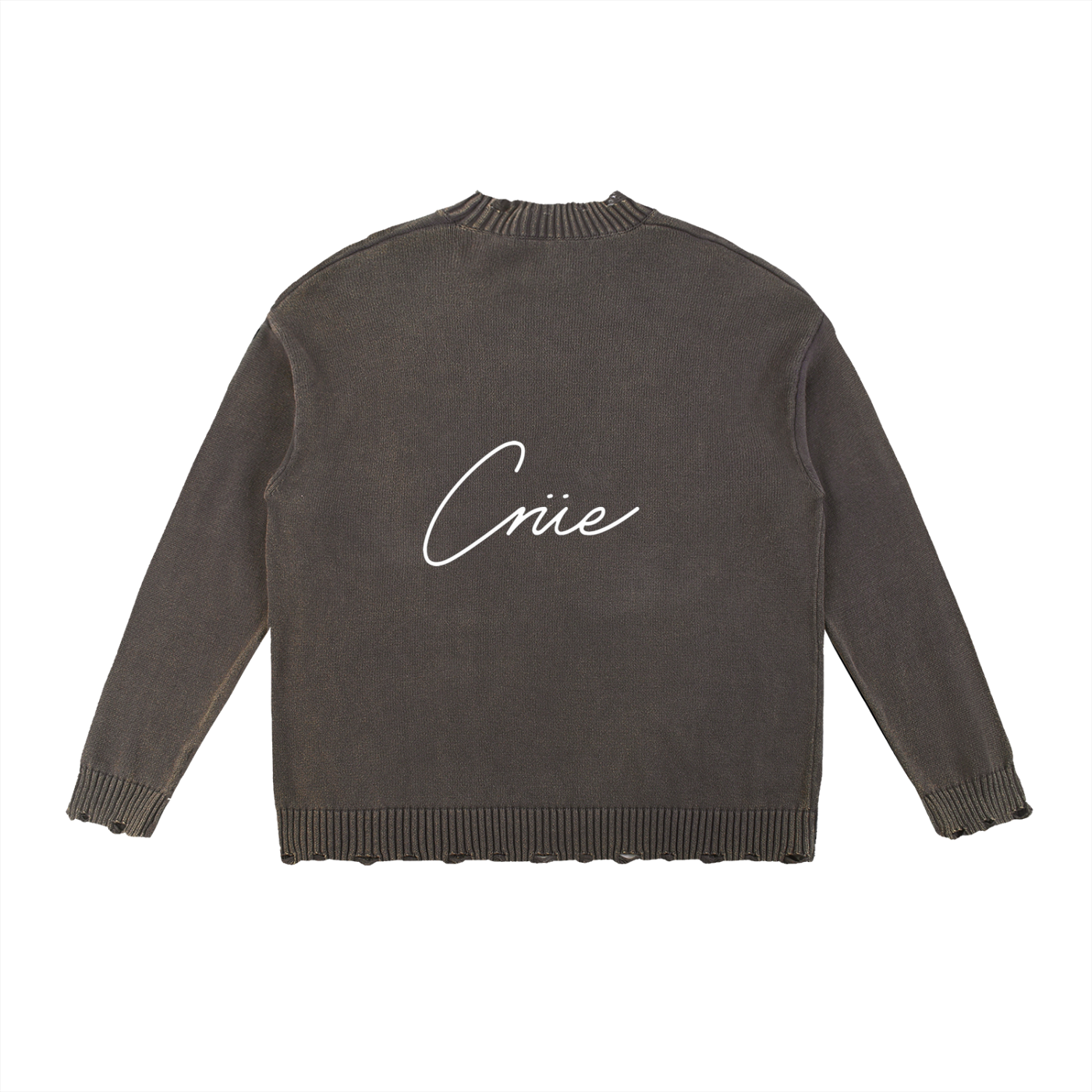 Vintage Washed Hand-Frayed Sweater