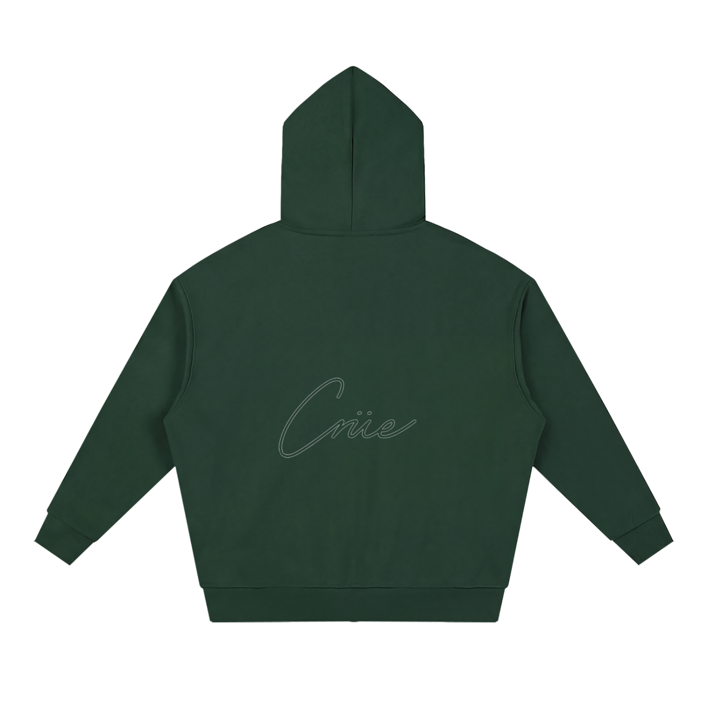 Unisex Loose Solid Full Zip Hoodie
